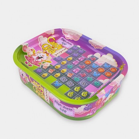 Caixa de metal com bandeja de enrolar 'Candy Ckush'