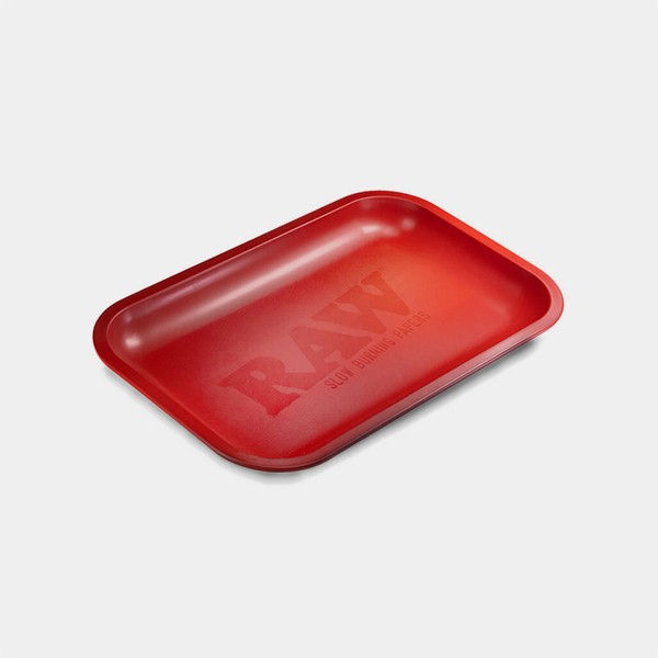 View Bandeja de metal Raw 'Matte Red'
