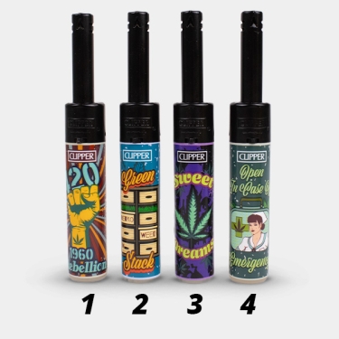 View Isqueiro Clipper Minitube Retro Weed | GB The Green Brand