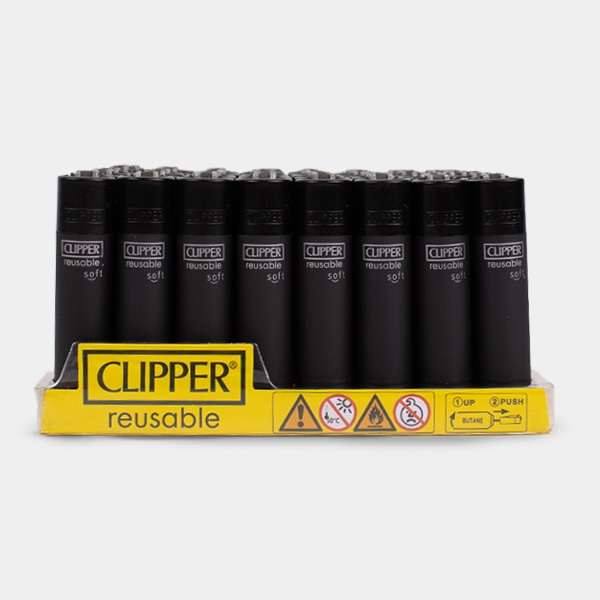 Isqueiro Clipper Soft Touch Black