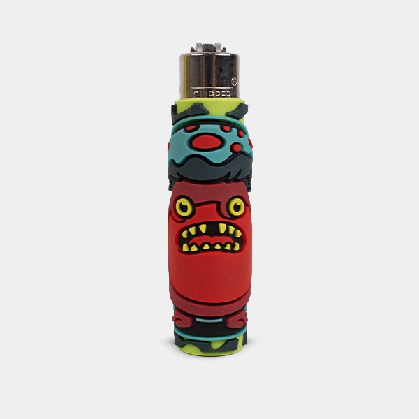 Isqueiro Clipper com capa de silicone Monster Mushrooms