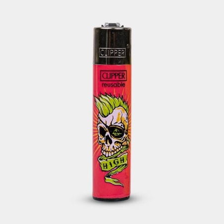 Clipper Skull Mix com Isqueiros e Cinzeiro - GB The Green Brand