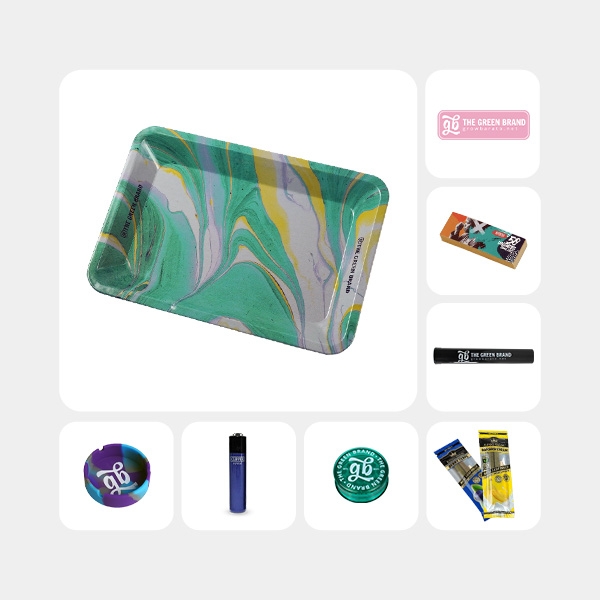 View Kit de Budzbunny com Parafernalia Cannabica - GB A marca verde