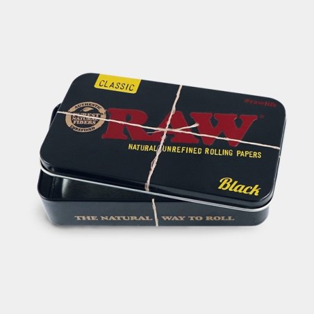 Caixa de Metal Black XL RAW | Acessórios para enrolar