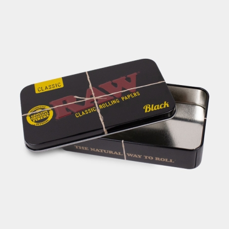 Caixa de Metal Black XL RAW | Acessórios para enrolar