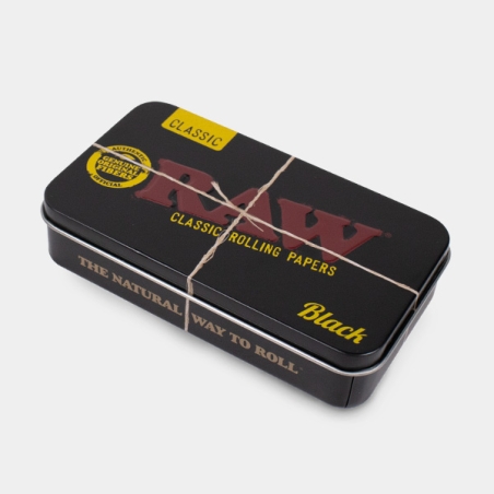Caixa de Metal Black XL RAW | Acessórios para enrolar