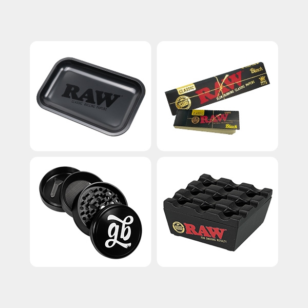 View Kit Black RAW | Kit completo para fumadores, edição preta 🚬
