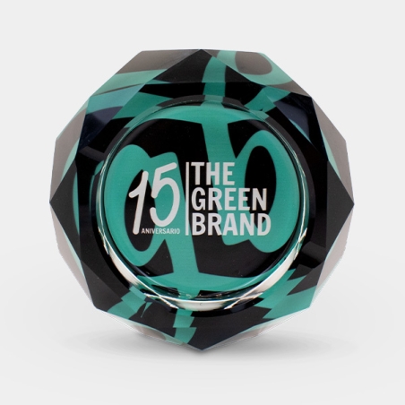 Cinzeiro de vidro com estojo de 15.º Aniversário GB