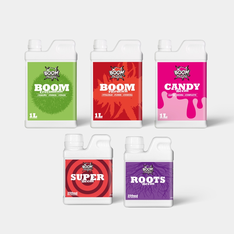 Kit de fertilizantes completo Boom Nutrients Kit Completo 730W Black Ultra