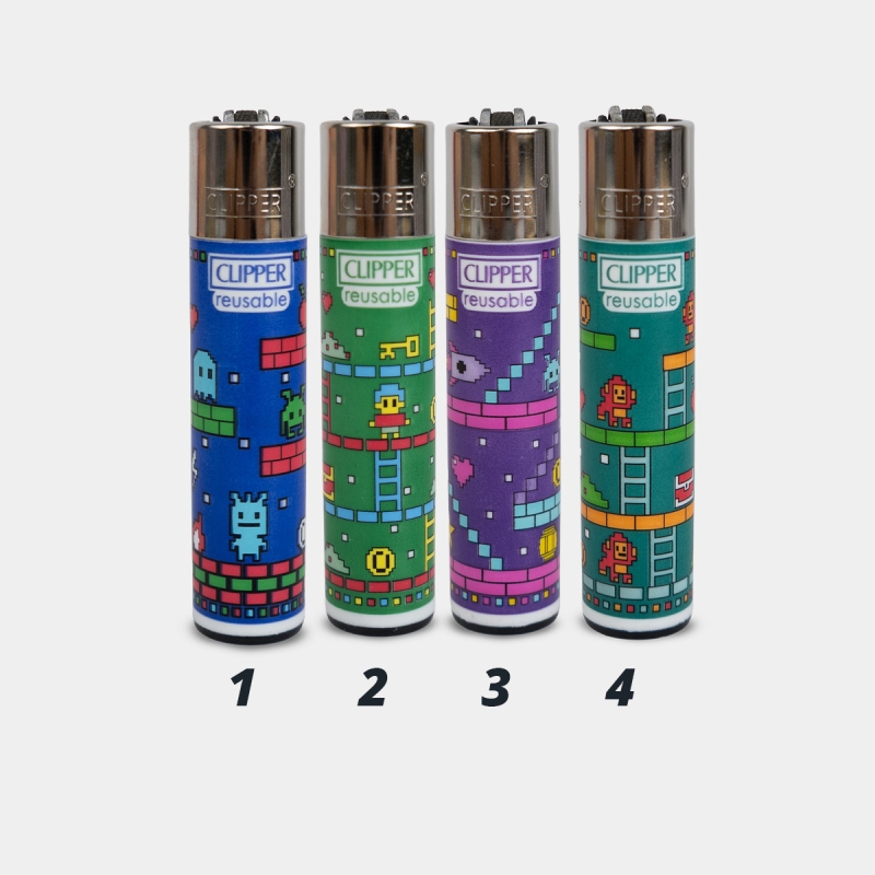 View Isqueiro Clipper Insert Coins | Design Arcade Retro e Pixel Art