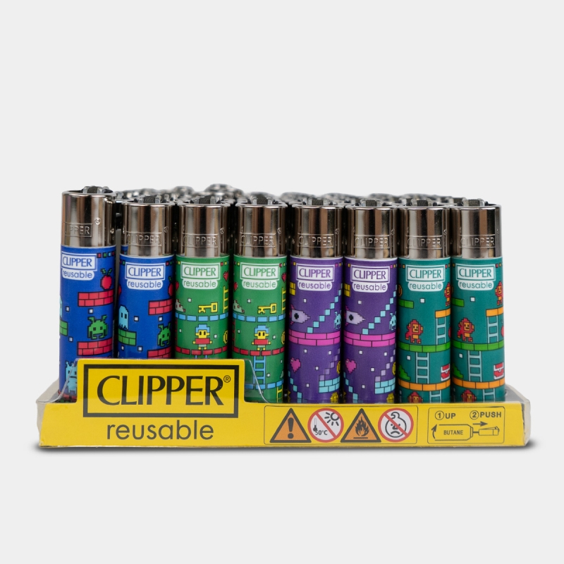 Isqueiro Clipper Insert Coins | Design Arcade Retro e Pixel Art