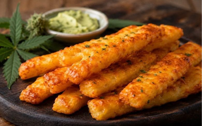 Fingers de queijo com canábis no forno